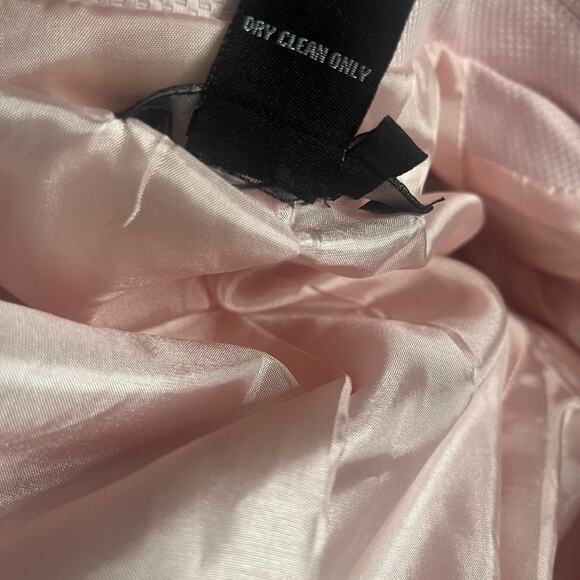 Sandro Pink Button-Up Belted Blazer Jacket Womens Small 3 Button - Picture 3 of 9